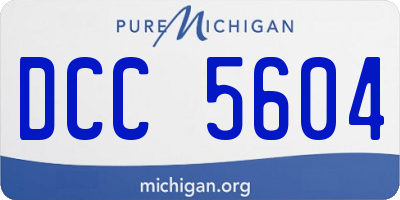 MI license plate DCC5604