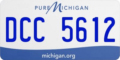 MI license plate DCC5612