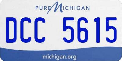 MI license plate DCC5615