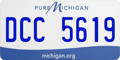 MI license plate DCC5619