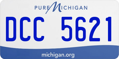 MI license plate DCC5621
