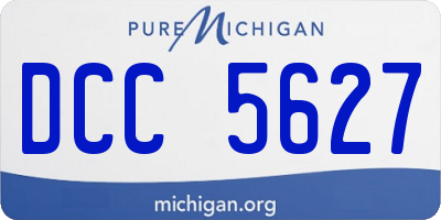 MI license plate DCC5627