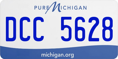MI license plate DCC5628