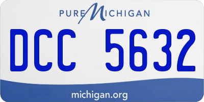 MI license plate DCC5632