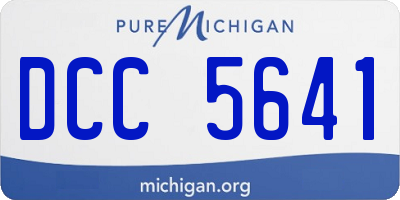 MI license plate DCC5641