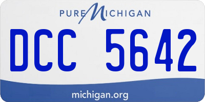 MI license plate DCC5642