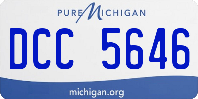 MI license plate DCC5646