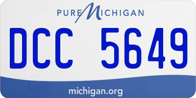MI license plate DCC5649