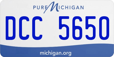 MI license plate DCC5650