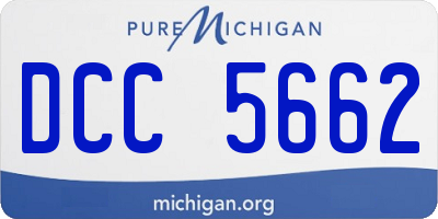MI license plate DCC5662