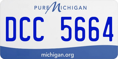 MI license plate DCC5664
