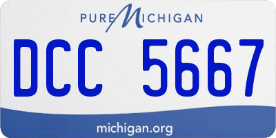 MI license plate DCC5667