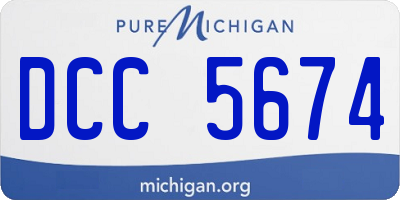 MI license plate DCC5674