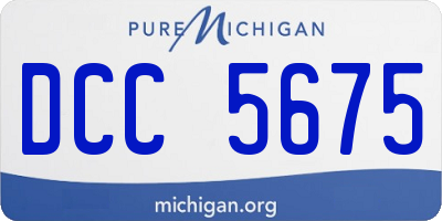 MI license plate DCC5675