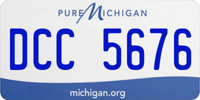 MI license plate DCC5676