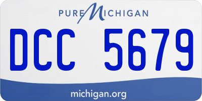 MI license plate DCC5679