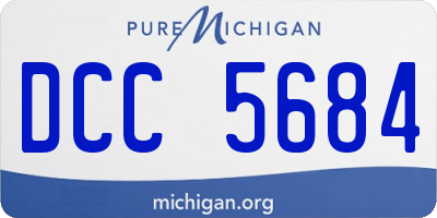 MI license plate DCC5684