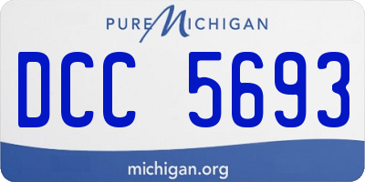 MI license plate DCC5693