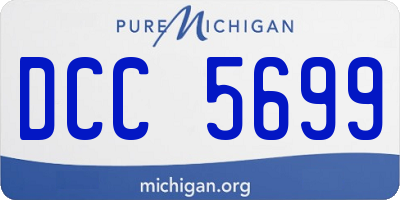 MI license plate DCC5699