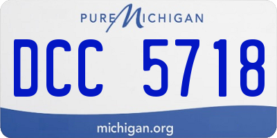 MI license plate DCC5718