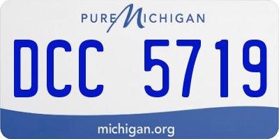 MI license plate DCC5719