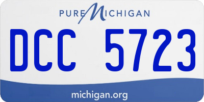 MI license plate DCC5723