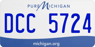 MI license plate DCC5724