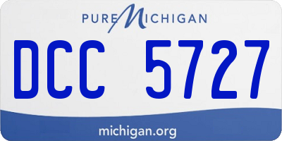 MI license plate DCC5727