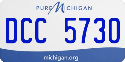 MI license plate DCC5730