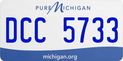 MI license plate DCC5733