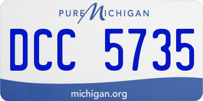 MI license plate DCC5735