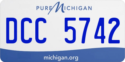 MI license plate DCC5742