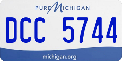 MI license plate DCC5744