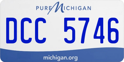 MI license plate DCC5746