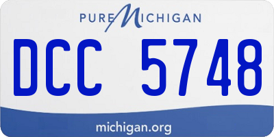 MI license plate DCC5748