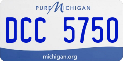 MI license plate DCC5750