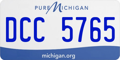 MI license plate DCC5765