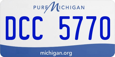 MI license plate DCC5770