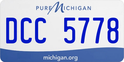 MI license plate DCC5778