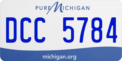 MI license plate DCC5784