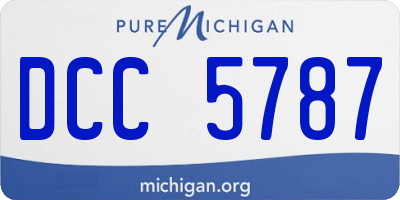 MI license plate DCC5787