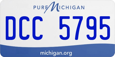MI license plate DCC5795