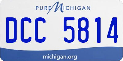 MI license plate DCC5814