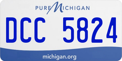 MI license plate DCC5824