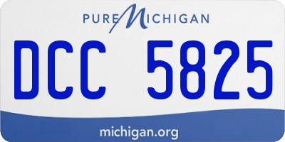 MI license plate DCC5825