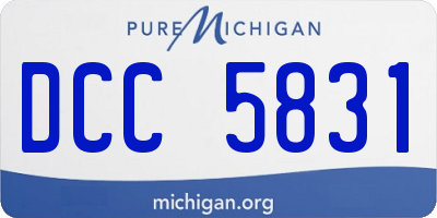 MI license plate DCC5831