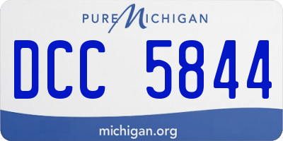 MI license plate DCC5844