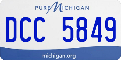 MI license plate DCC5849