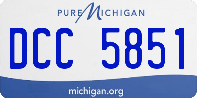 MI license plate DCC5851