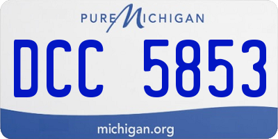 MI license plate DCC5853